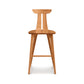 A mid-century modern Copeland Furniture Estelle Bar Stool with a high backrest, isolated on a white background.