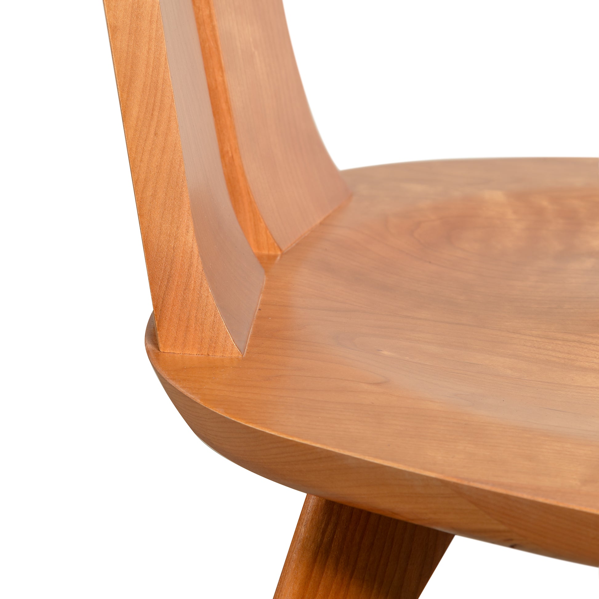 Estelle Counter Stool by Copeland Furniture featuring a smooth, contoured solid wood seat and refined joinery, handcrafted in Vermont.