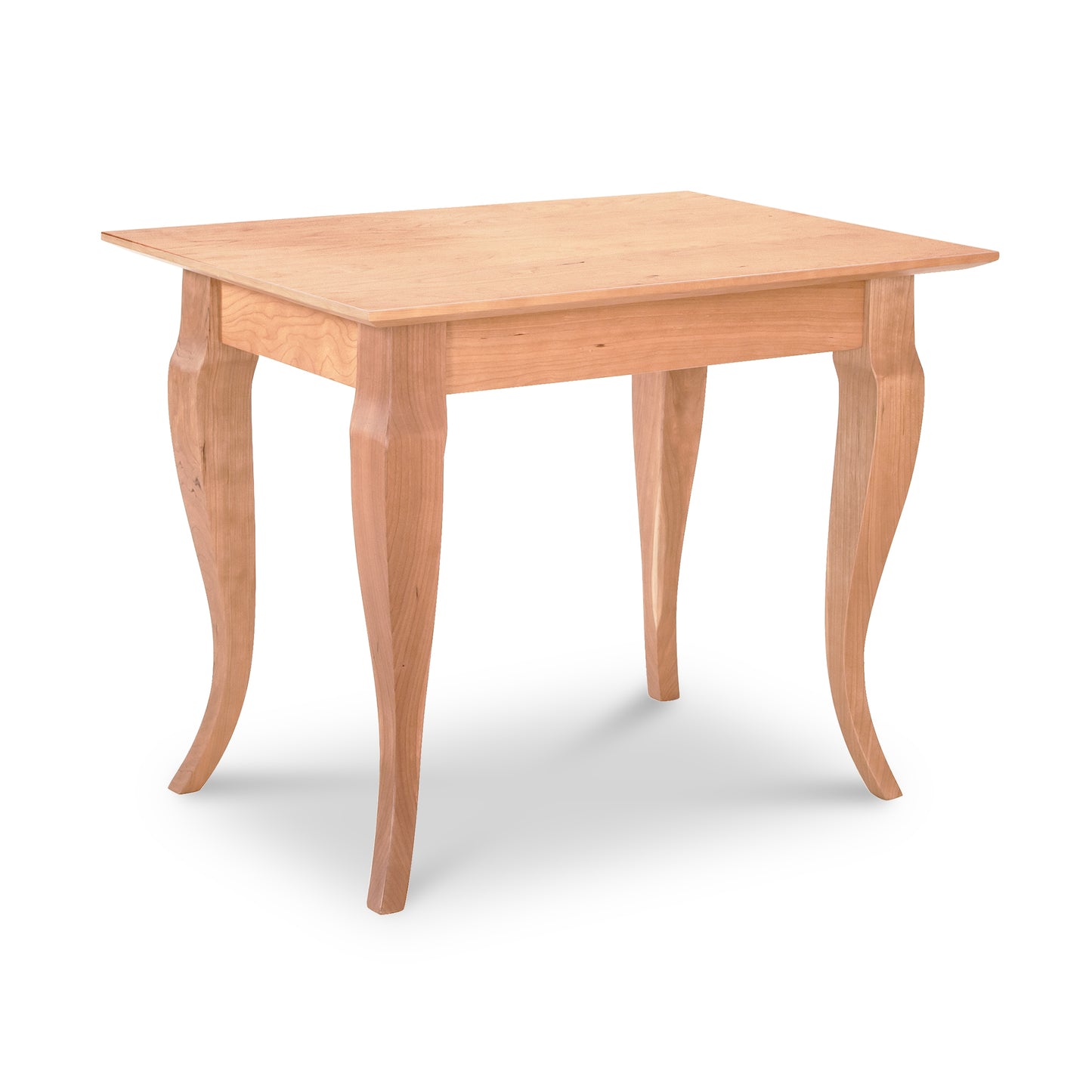 A small Lyndon Furniture French Country End Table made of solid wood, with legs, on a white background.