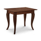A small Lyndon Furniture French Country End Table with a solid wood top and legs, exuding a touch of luxury.