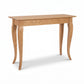Lyndon Furniture French Country Sofa Table showcases a rectangular top and elegant curved legs, handcrafted in Vermont from quality American hardwoods.