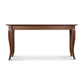 French Country Sofa Table by Lyndon Furniture, handcrafted in solid wood with a rectangular top and four elegant curved legs.