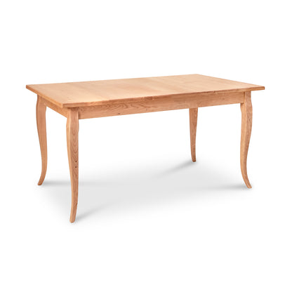 Lyndon Furniture French Country Solid Top Dining Table with elegant curved legs and solid hardwood construction.