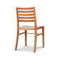 Vermont Woods Studios Grafton Chair features a slatted backrest and solid wood seat, handcrafted in the USA, shown from an angled view.