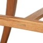 Grafton Chair by Vermont Woods Studios, cherry wood leg joint detail with smooth finish, visible wood grain, and unique oval patch.