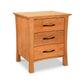 The Lyndon Furniture Green Mountain 3-Drawer Nightstand, also known as a bedside table, is made of wood and features three drawers.
