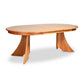 Hampton Split Pedestal Extension Table by Lyndon Furniture with smooth oval top and elegant curved pedestals, crafted in solid American hardwood.