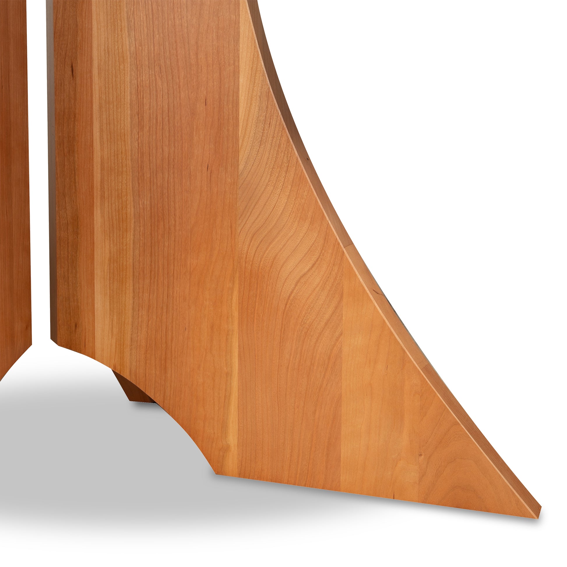 Lyndon Furniture Hampton Split Pedestal Extension Table legs featuring geometric, angled design for modern style, handcrafted in Vermont.
