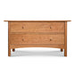 Contemporary Heartwood Shaker 2-Drawer Blanket Chest by Vermont Furniture Designs on a white background.
