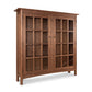 Heartwood Shaker 2-Glass Door Bookcase by Vermont Furniture Designs showcases solid wood shelves, glass doors, and expert American craftsmanship.