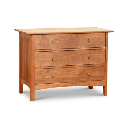 Heartwood Shaker 3-Drawer Chest by Vermont Furniture Designs against a white background.