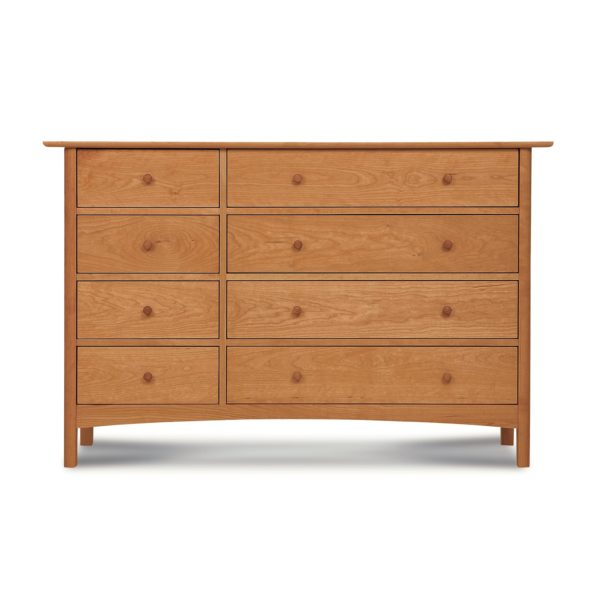 A Heartwood Shaker 8-Drawer Dresser #2 by Vermont Furniture Designs on a white background.