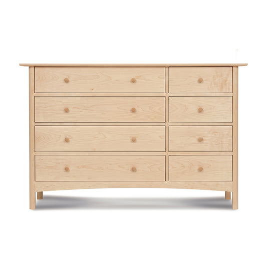 Heartwood Shaker 8-Drawer Dresser by Vermont Furniture Designs, showcasing solid hardwood craftsmanship and classic shaker style.