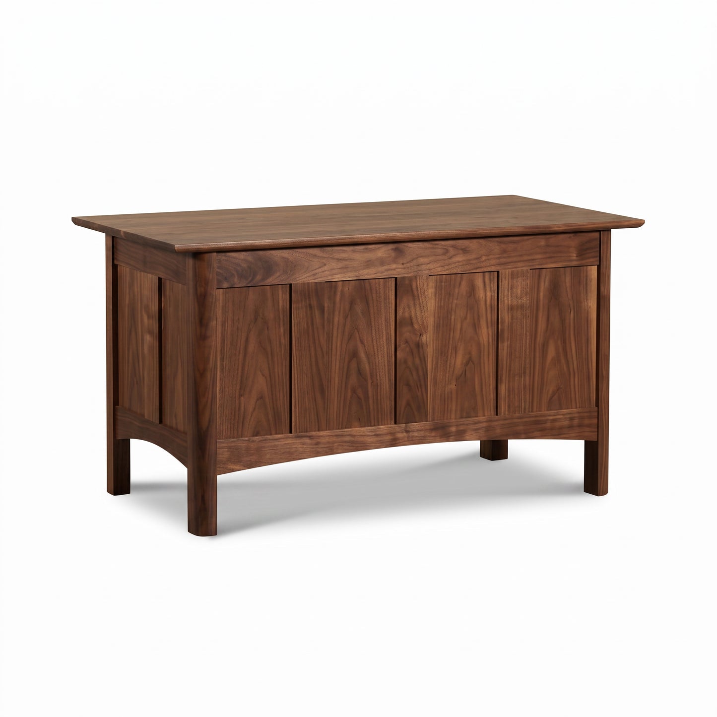 Heartwood Shaker Blanket Chest in solid cherry by Vermont Furniture Designs, rectangular shape, American made, handcrafted with fine woodwork.