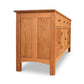 An image of the Vermont Furniture Designs Heartwood Shaker File Credenza, a luxury handmade wooden sideboard with drawers.