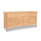 A luxury Heartwood Shaker File Credenza with drawers and doors, beautifully handmade by Vermont Furniture Designs.