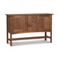 Heartwood Shaker Huntboard by Vermont Furniture Designs in solid wood, featuring 2 cabinets, 4 drawers, and open shelf for stylish kitchen storage.