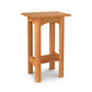 Heartwood Shaker End Table by Vermont Furniture Designs, made of solid wood with clean lines and lower shelf, showcasing fine American craftsmanship.