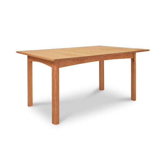 A Heartwood Shaker Solid Top Dining Table with four legs on a white background by Vermont Furniture Designs.