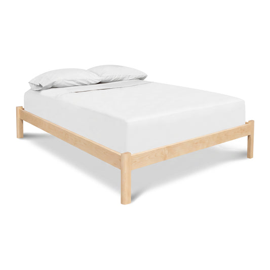 Heartwood Shaker Studio-Style Platform Bed by Vermont Furniture Designs, a handcrafted, minimalist hardwood bed with clean lines and timeless design.