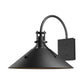 Henry Large Dark Sky Friendly Outdoor Sconce by Hubbardton Forge showcases quality American craftsmanship with a wide shade, curved arm, and rectangular mount.