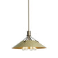 An industrial style Henry Pendant light fixture from Hubbardton Forge, featuring three hanging bulbs.