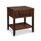 A Lyndon Furniture Holland 1-Drawer Open Shelf Nightstand with a drawer and open shelf for storage purposes.