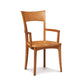 Ingrid Chair by Copeland Furniture crafted in solid cherry, featuring armrests and a curved back, expertly made in America.