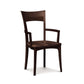 Ingrid Chair by Copeland Furniture crafted in solid cherry, featuring armrests and a curved backrest, highlighting elegant American made design.