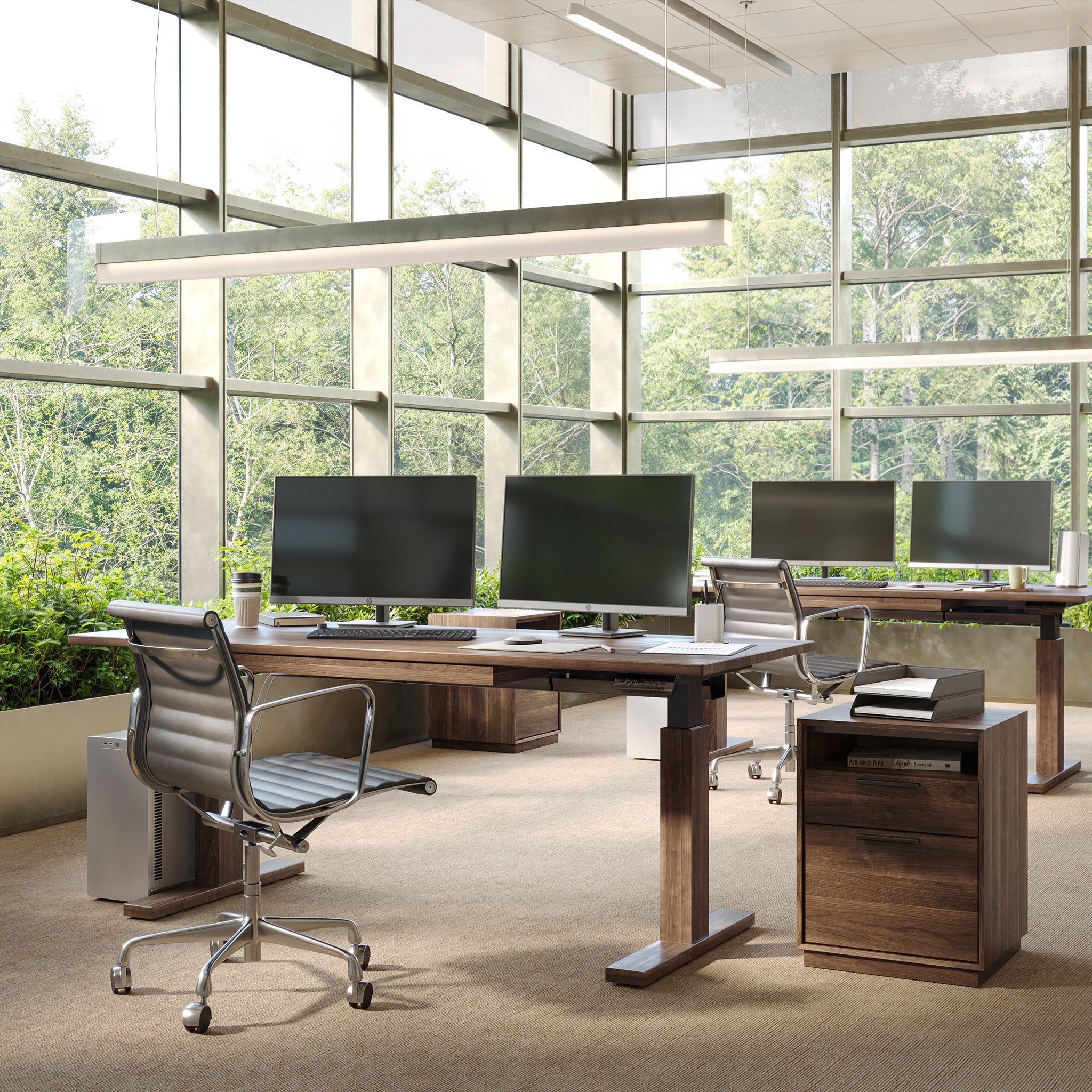 STEVEJオットマン Invigo Sit-Stand Desk by Copeland – Vermont Woods Studios