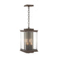 Kingston Outdoor Large Lantern by Hubbardton Forge with bronze finish and clear glass, showcasing elegant craftsmanship and sturdy design.