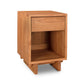 The Vermont Furniture Designs Kipling 1-Drawer Enclosed Shelf Nightstand is perfect for fine furniture lovers seeking a natural wood piece with a convenient drawer on top.