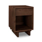 A Vermont Furniture Designs Kipling 1-Drawer Enclosed Shelf Nightstand, isolated on a white background.
