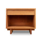 Kipling 1-Drawer Enclosed Shelf Wide Nightstand by Vermont Furniture Designs in natural cherry, with modern design featuring an open shelf and single drawer.