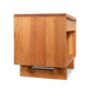 Kipling 1-Drawer Enclosed Shelf Wide Nightstand in natural cherry wood by Vermont Furniture Designs, highlighting a solid back panel and open shelf with a flat base.