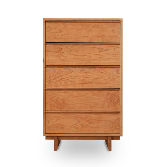 A Kipling 5-Drawer Chest by Vermont Furniture Designs on a white background.
