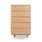 Kipling 5-Drawer Chest by Vermont Furniture Designs in light wood, featuring a sleek handleless design and short legs, crafted in the USA.