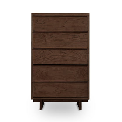 Kipling 5-Drawer Chest by Vermont Furniture Designs in a dark hardwood finish showcasing timeless elegance and exceptional quality.