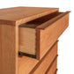A handcrafted Vermont Furniture Designs Kipling 5-Drawer Wide Chest with two drawers.