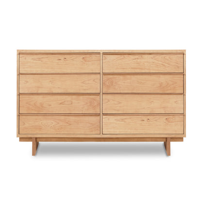 Kipling 8-Drawer Dresser by Vermont Furniture Designs in solid wood with light natural finish, featuring a minimalist design and elegant flat top.