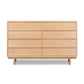 Kipling 8-Drawer Dresser by Vermont Furniture Designs features clean lines, solid wood construction, and short rectangular legs.