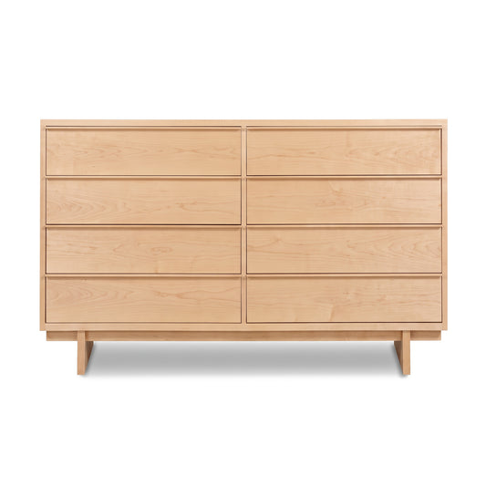 Kipling 8-Drawer Dresser by Vermont Furniture Designs features clean lines, solid wood construction, and short rectangular legs.