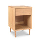 Larssen 1-Drawer Enclosed Shelf Nightstand by Vermont Furniture Designs featuring solid wood construction and modern design details.
