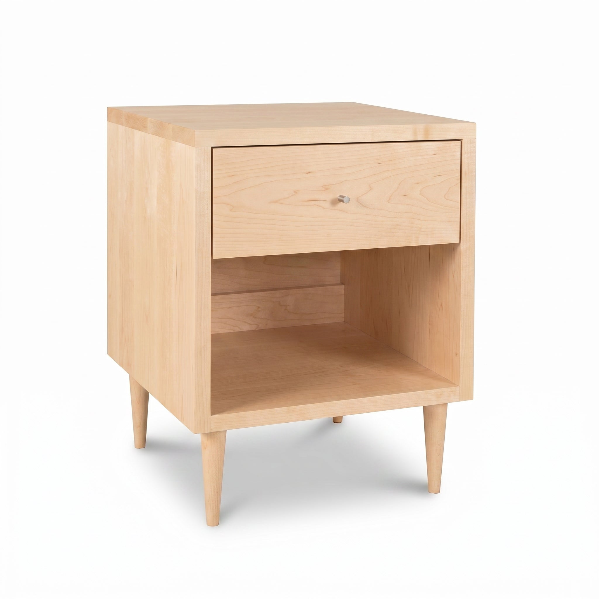 エルセーヌNEWGナイトデラックス Larssen 1-Drawer Enclosed Shelf Nightstand – Made in Vermont