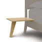 Minimalist Linn Attached Nightstand by Copeland Furniture, featuring solid hardwood construction with a single angled leg and flat shelf.