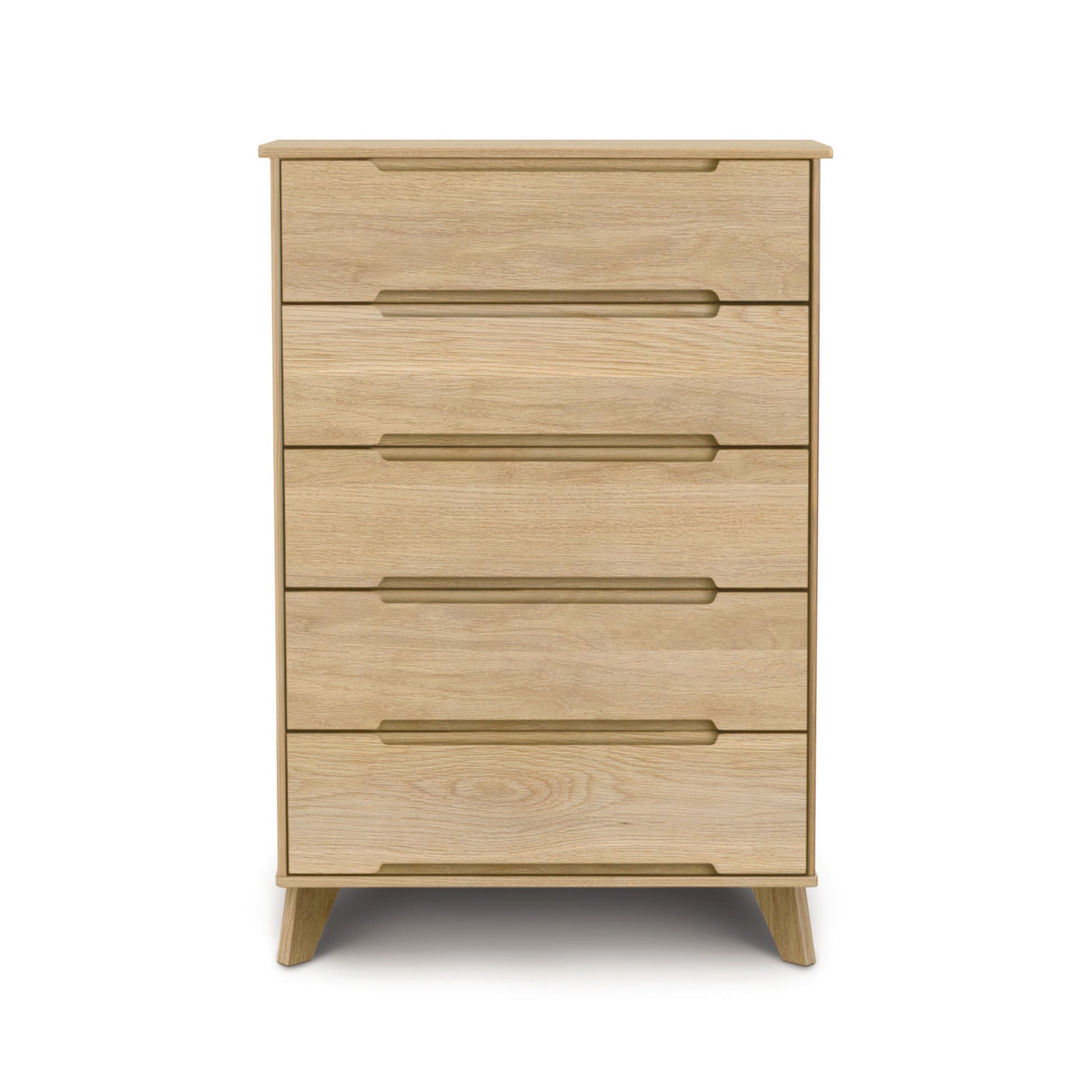 A Copeland Furniture Linn 5-Drawer Wide Chest - Oak - Clearance on a white background.