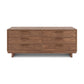Loft Double Dresser by Vermont Furniture Designs with six spacious drawers, natural wood finish, handcrafted from solid American hardwood.