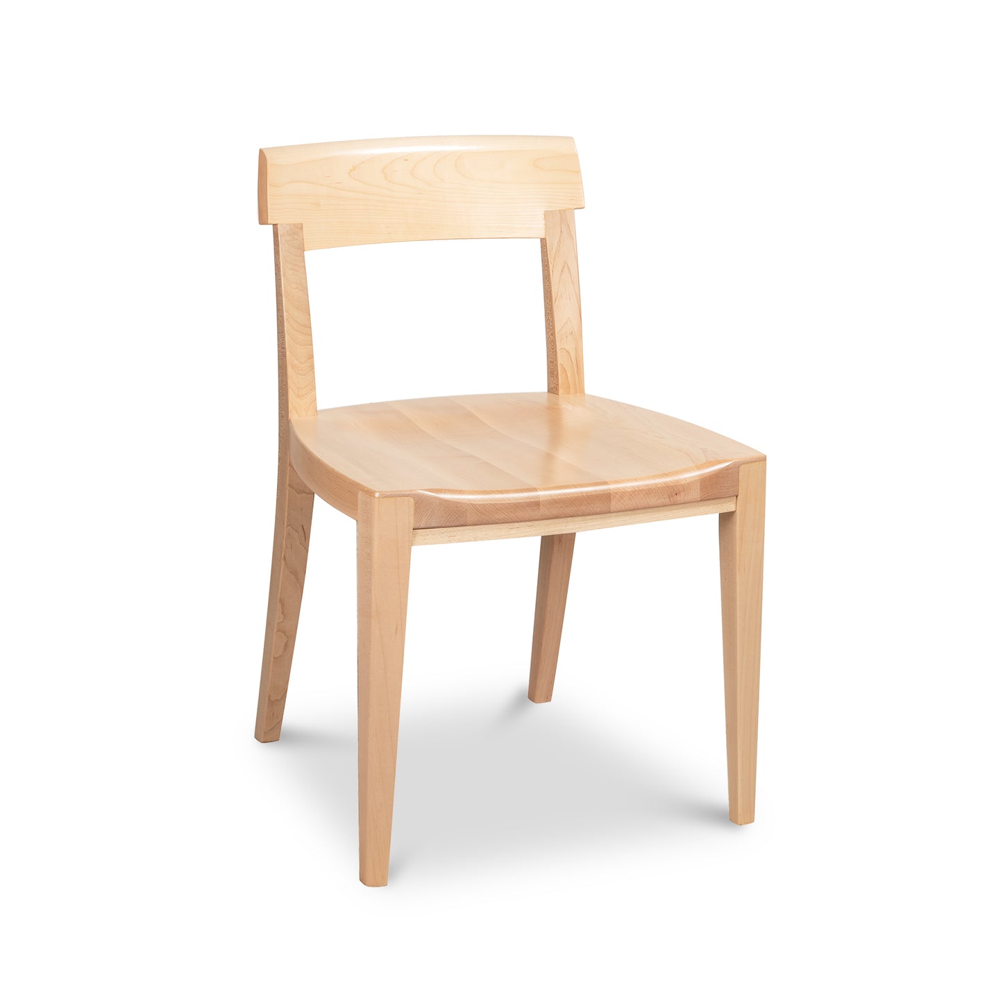 Ludlow Chair by Vermont Woods Studios in solid wood, featuring a minimalist design with a straight backrest, crafted in the USA.