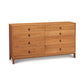 Mansfield 8-Drawer Dresser with cherry wood finish and minimalist handles by Copeland Furniture.