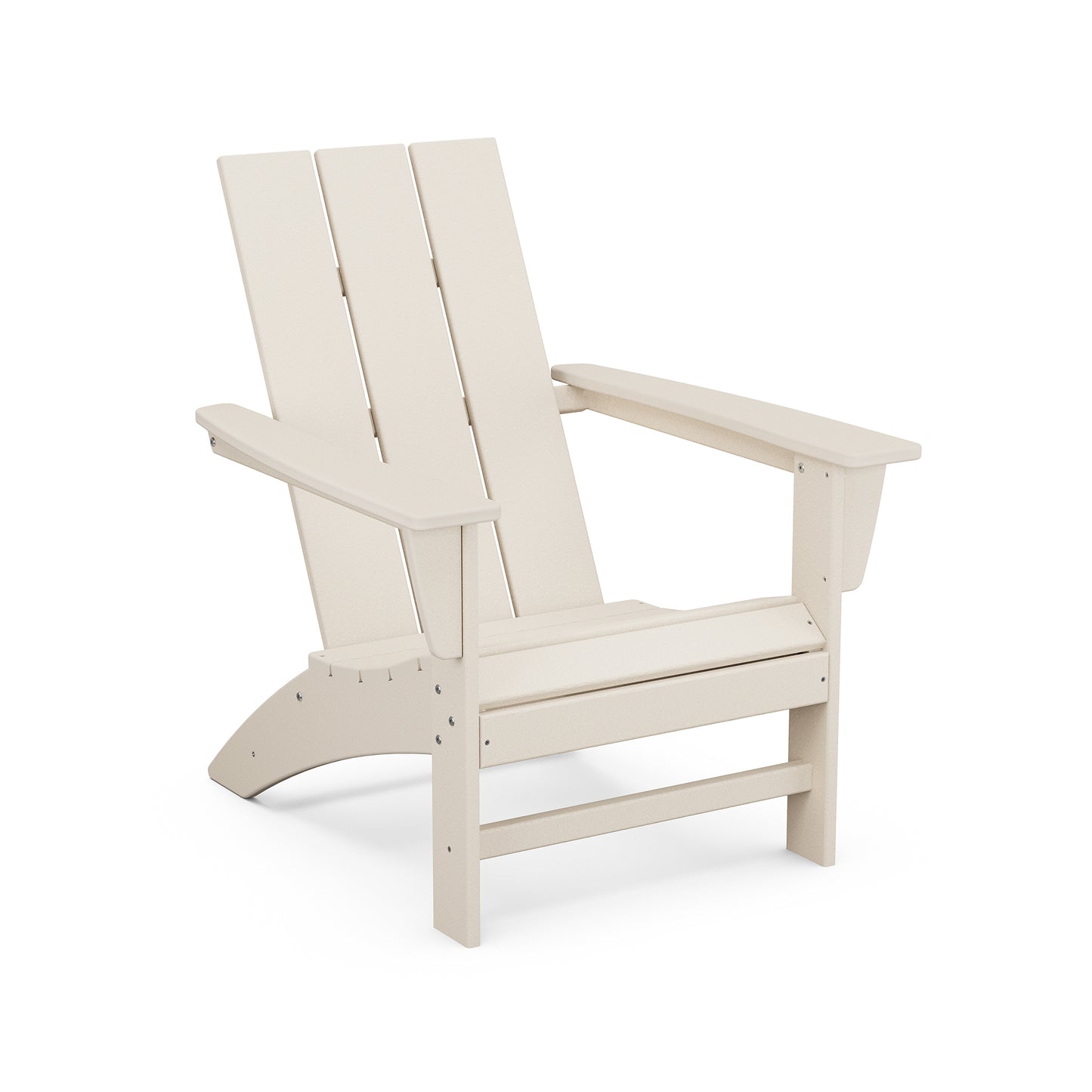 A POLYWOOD Modern Adirondack chair on a white background.